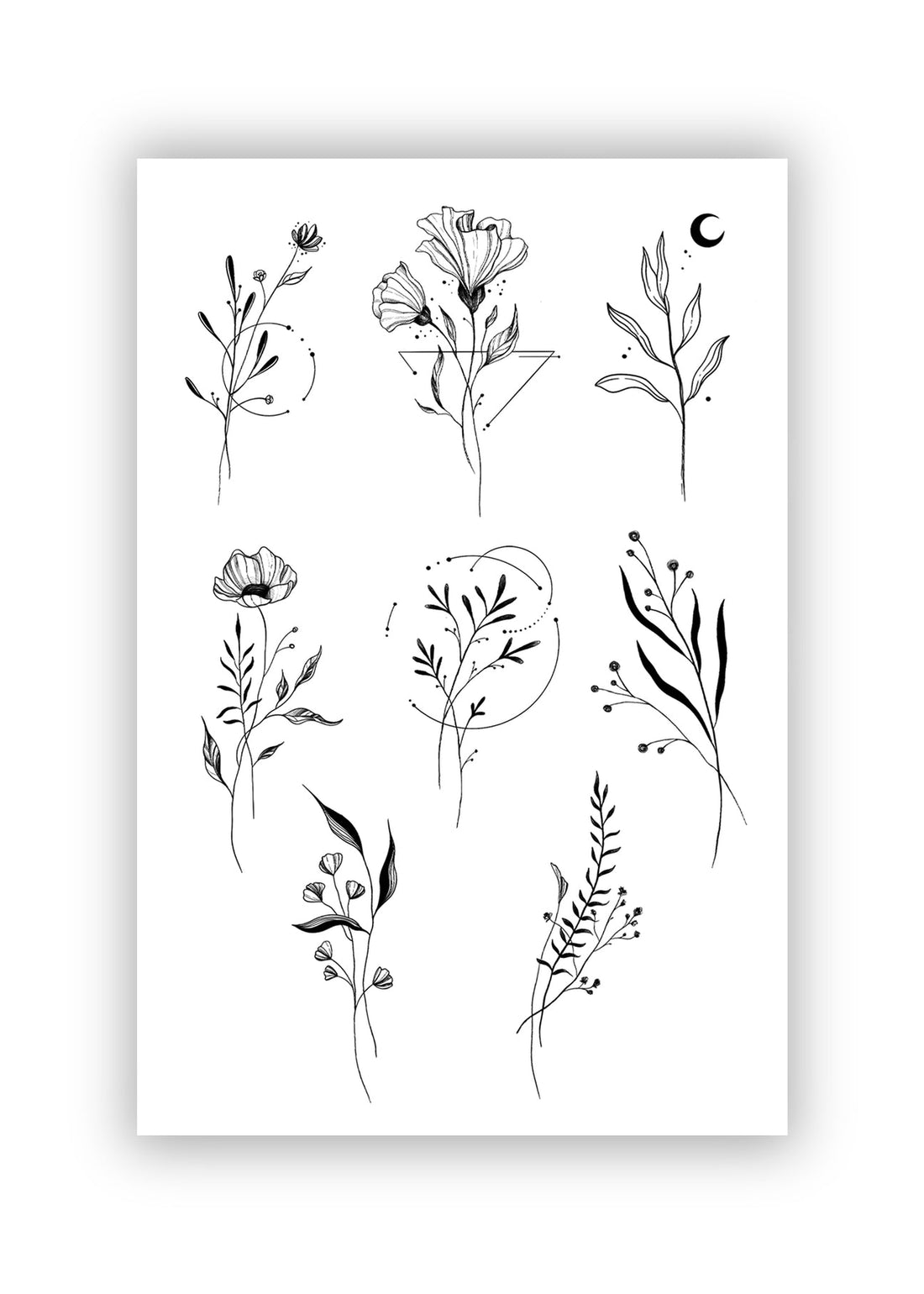 Set 8 tatuaje Floare