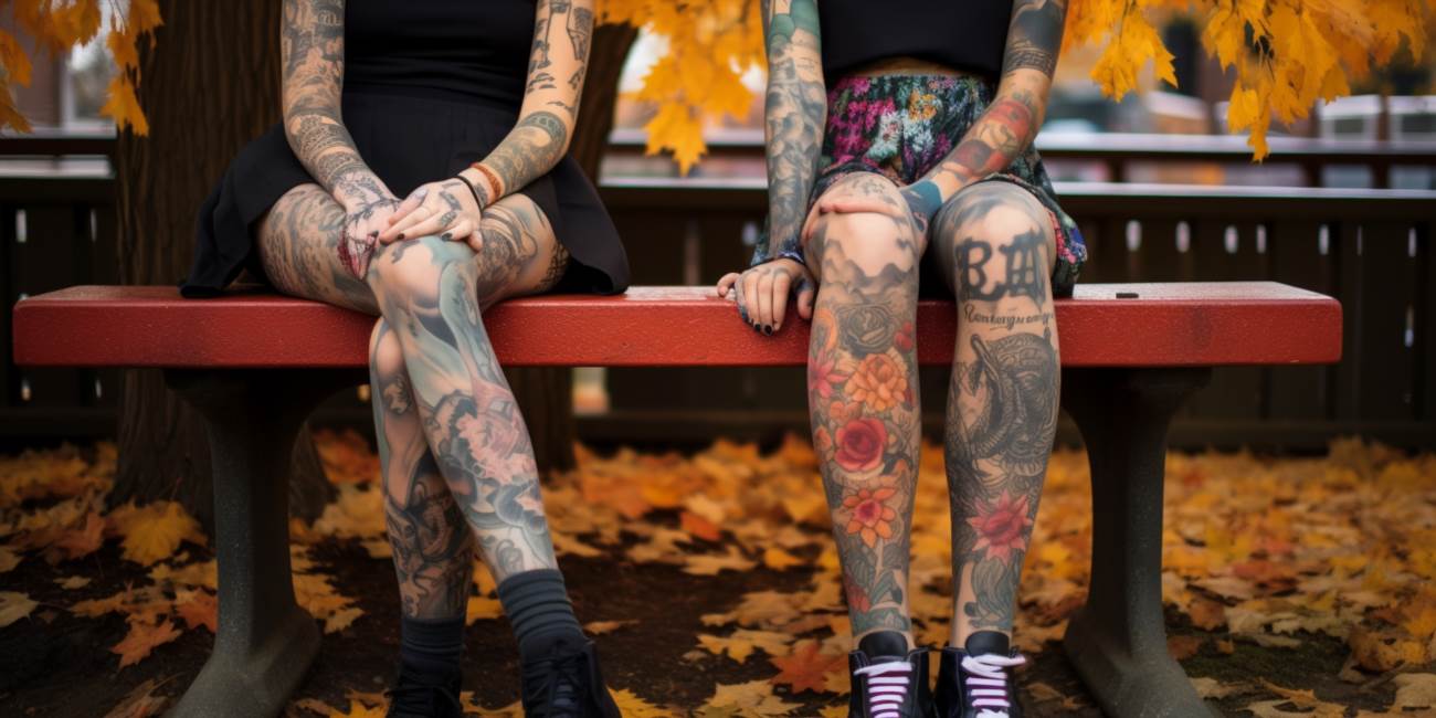 Tatuaje fete pe picior