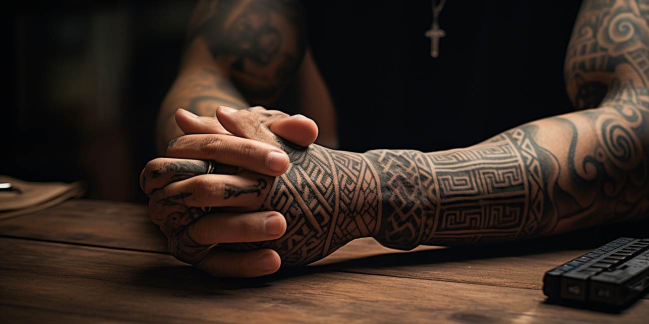 Tatuaje tribale pe mână pentru băieți